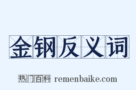 金钢反义词是什么意思的图片